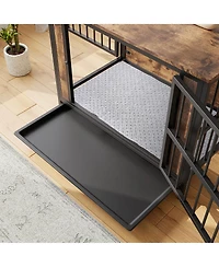 Streamdale Rustic Brown Dog Crate Table (32.8")