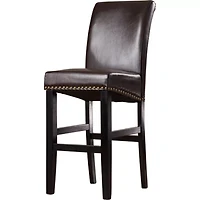 Simplie Fun Upholstered 30" Counter Stool with Solid Wood Frame (Set of 2)