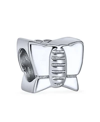 Bling Jewelry Springtime Freedom Butterfly Charm Bead in Oxidized Sterling Silver