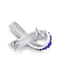 Bling Jewelry Cancer Awareness Brooch Pin Multi Color Crystal Enamel Support Symbol