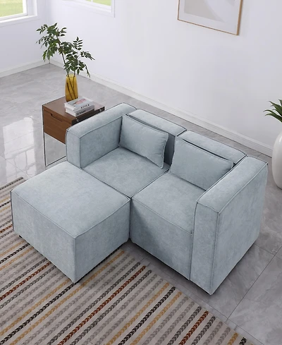 Streamdale Furniture Ultra-Cozy Chenille Sofa: Customizable Comfort, Sleeper Bed, and Ottoman
