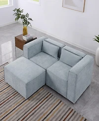 Streamdale Furniture Ultra-Cozy Chenille Sofa: Customizable Comfort, Sleeper Bed, and Ottoman