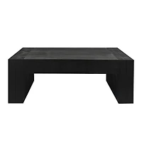 Streamdale Furniture Living Room Wood Table, Versatile Table, Black Wood Coffee Table, Modern Black Solid Wood Coffee Table