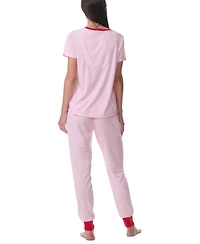 Tommy Hilfiger Women's Printed Short-Sleeve Tee & Jogger Set