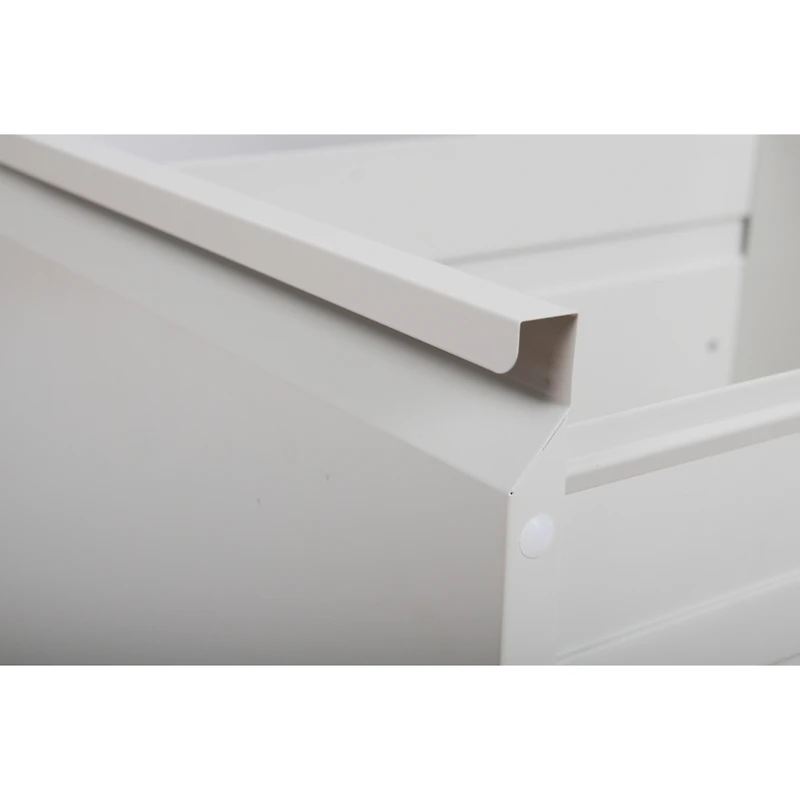 Streamdale Furniture Lateral File Cabinet 4 Drawer, White Filing Cabinet with Lock, Lockable File Cabinet for Home Office, Locking Metal File Cabinet