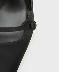 Mango Women's Satin Kitten Heel Shoes