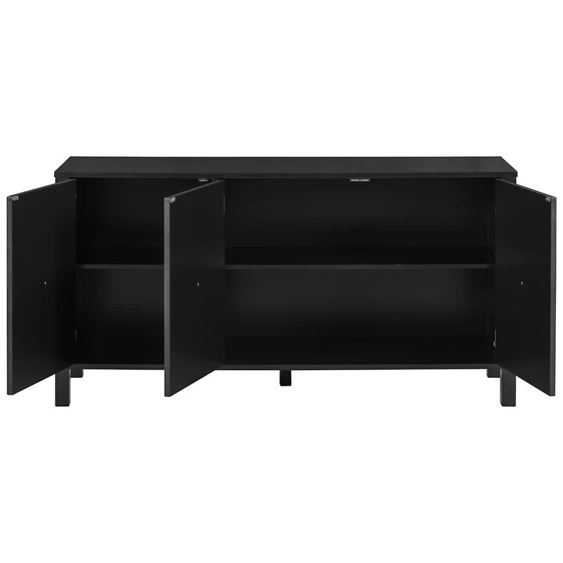Streamdale Elegant 3-Door Sideboard with Curved Swirls