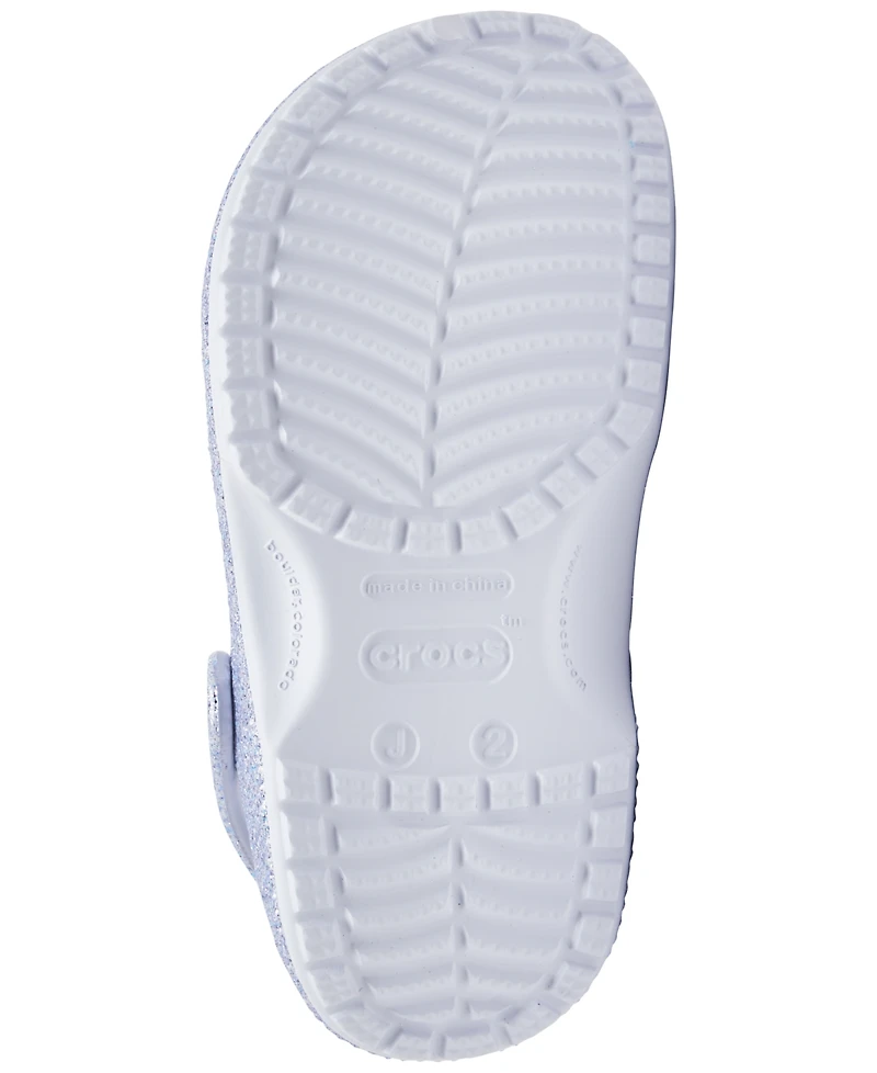 Crocs Little Girls Glitter Sea Classic Clogs from Finish Line