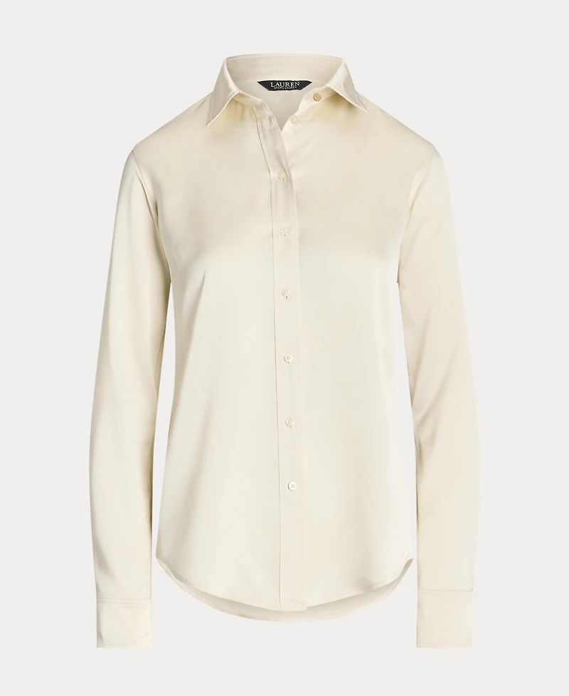 Lauren Ralph Women's Satin Charmeuse Shirt