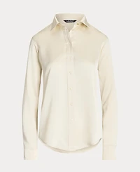 Lauren Ralph Women's Satin Charmeuse Shirt