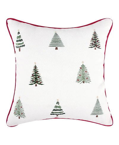 Levtex Patchwork Pine Applique Decorative Pillow, 18" x 18"