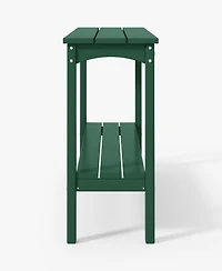55" Outdoor Patio Hdpe Adirondack 2-Tier Shelf Console Table