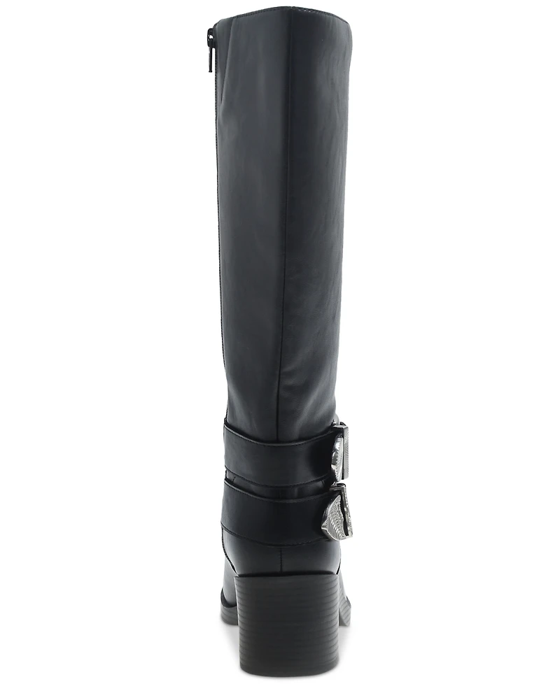 Wild Pair Buckk Buckle Moto Boots, Created for Macy's
