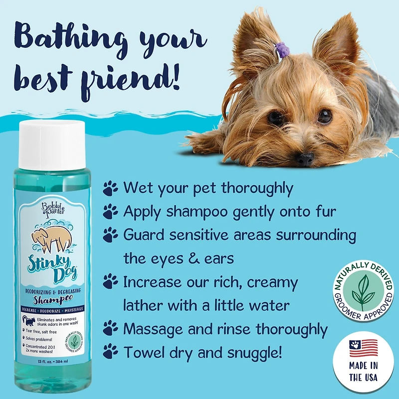 Bobbi Panter (Professional) Signature Stinky Dog Shampoo Vegetable Extract, Oat Protein, Vitamin E, Aloe Vera, Lavender Oil and Rosemary