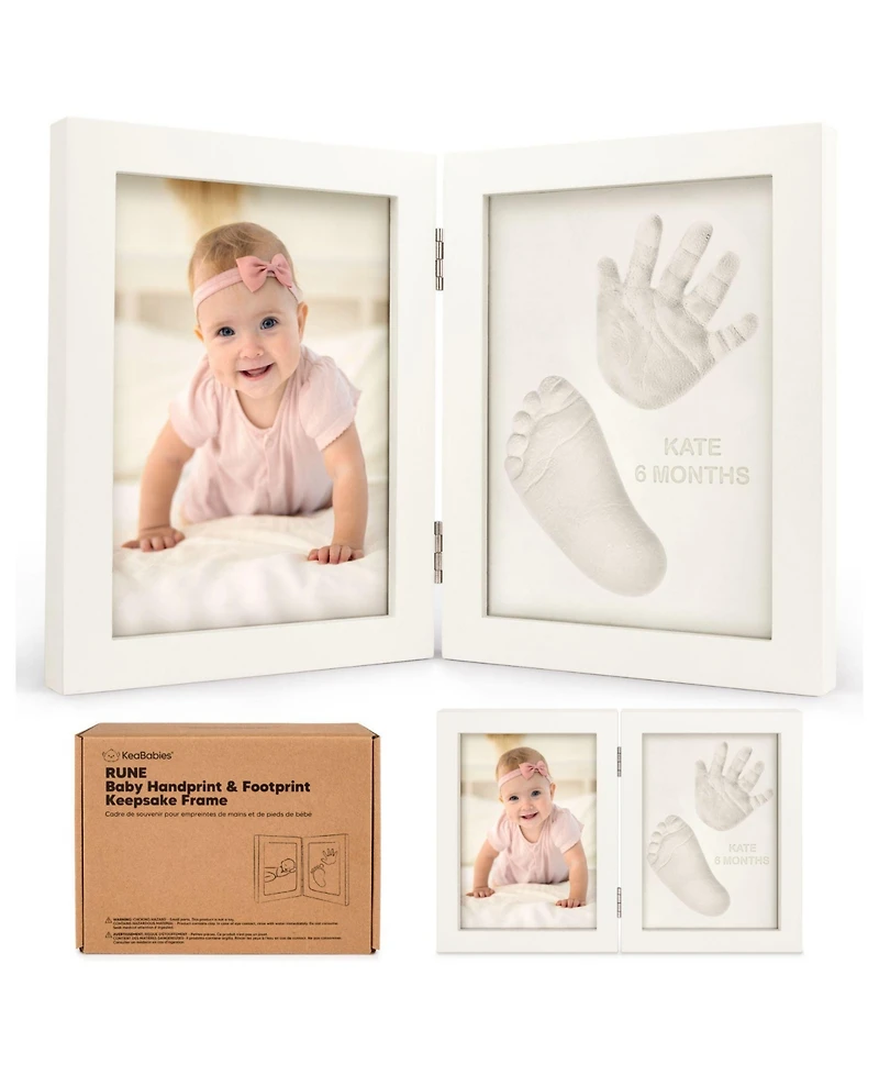 Rune Baby Hand and Footprint Kit Frame, Shower Gifts for Girls, Boys, Newborn Makers