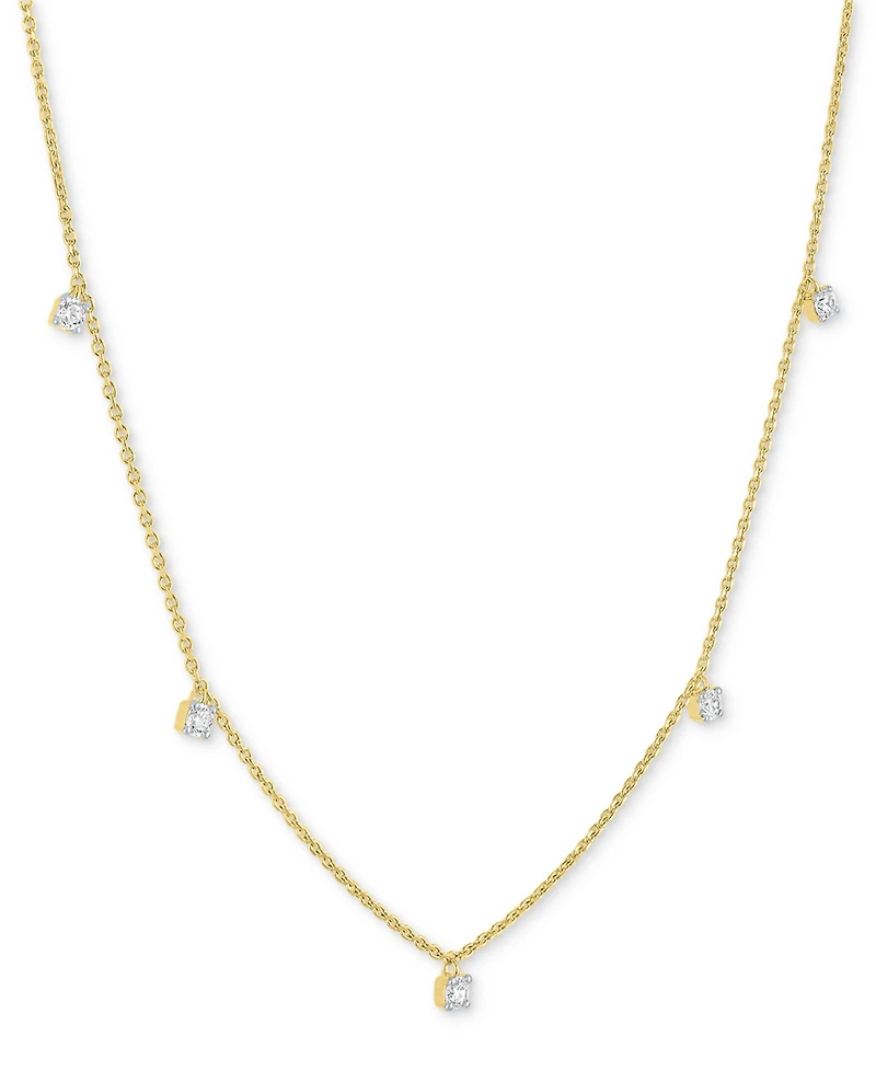 Forever Grown Diamonds Lab-Grown Diamond 5 Drop Necklace (1/4 ct. t.w.) Sterling Silver or 14k Gold-Plated