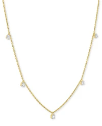 Forever Grown Diamonds Lab-Grown Diamond 5 Drop Necklace (1/4 ct. t.w.) Sterling Silver or 14k Gold-Plated