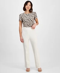 Ak Anne Klein Petite Pull-On Crepe Trousers