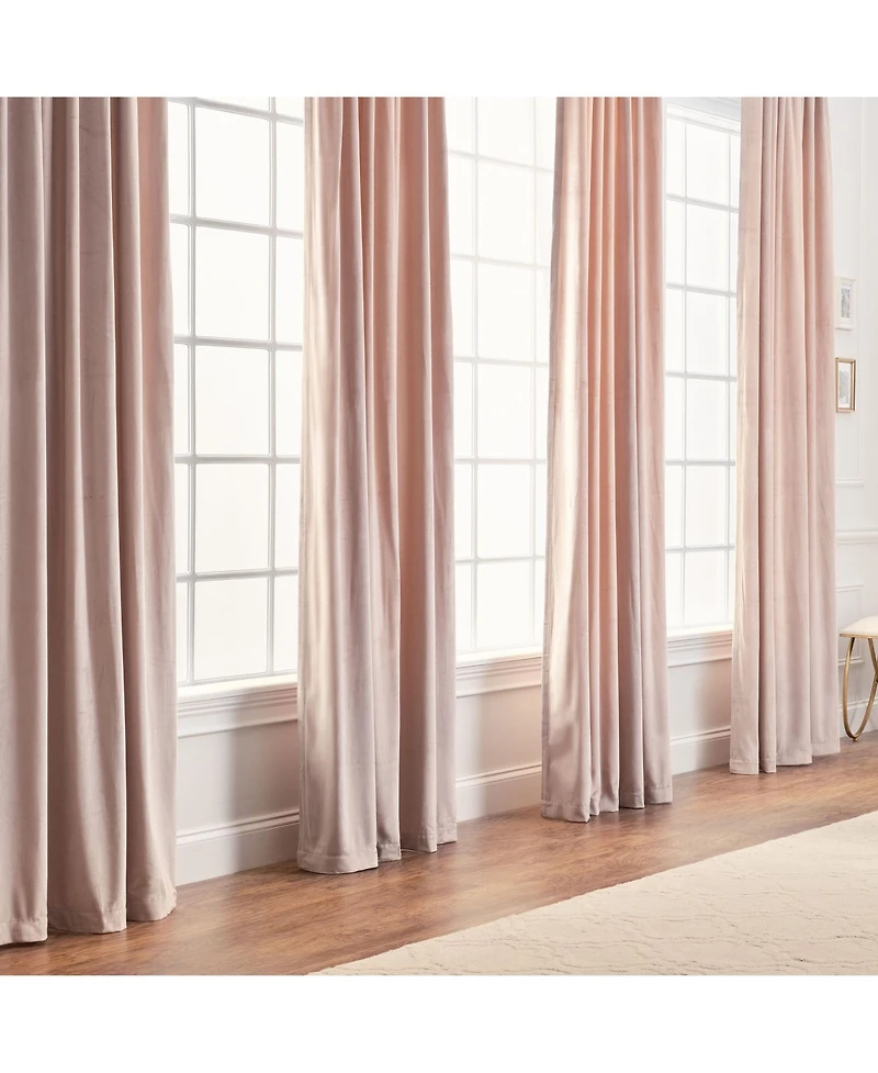 Chanasya Premium Solid Velvet Curtains - Classy and Drapes for Living Room or Bedroom 52" x 96" Gold, 2 Panels