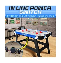 SereneLife 54" Air Hockey Table with Digital Led Scoreboard and 12V Fan Motor