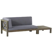Brava X-Back Corner Bench-l With Coffee Table