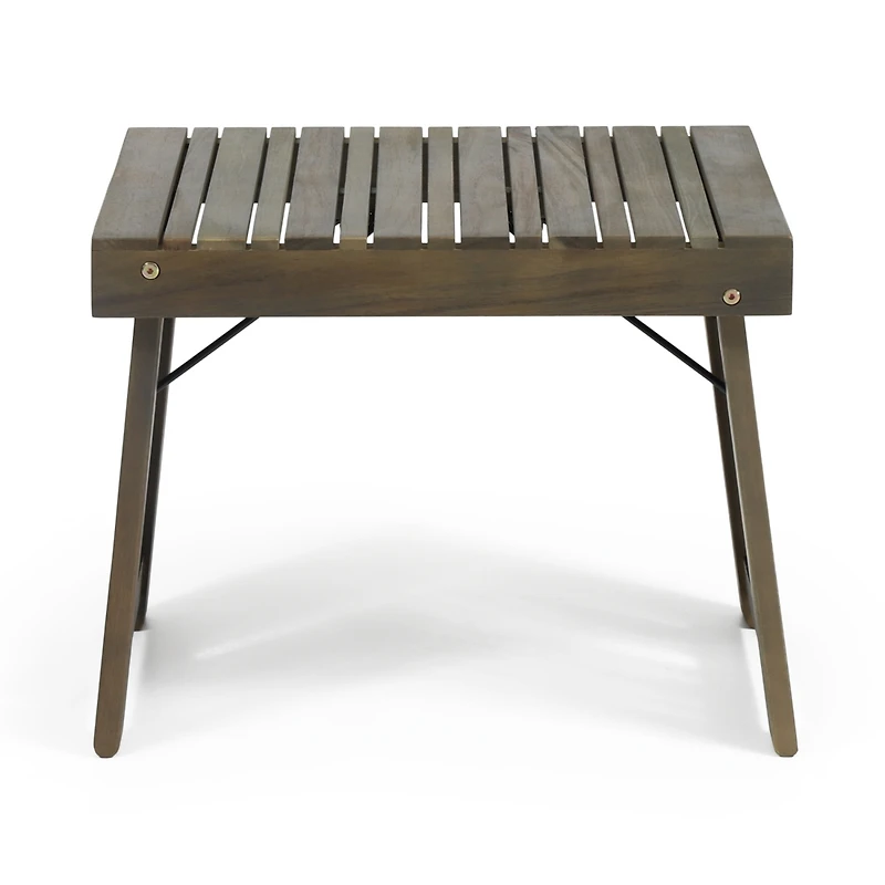 Streamdale Foldable Acacia Wood Side Table Durable, Stylish, Space-Saving