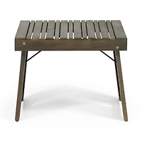 Streamdale Foldable Acacia Wood Side Table Durable, Stylish, Space-Saving