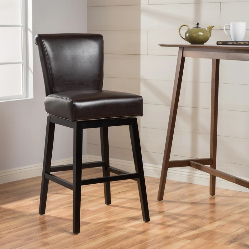 28-Inch Pu Leather Swivel Counter Stool