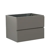 Streamdale Gray Wall Cabinet with Two Drawers, Pre-Assembled