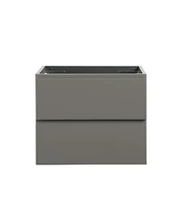 Streamdale Gray Wall Cabinet with Two Drawers, Pre-Assembled