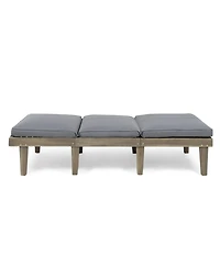 Ariana Kd Wood Chaise Lounge W/ Cushion