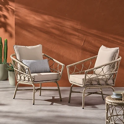 Streamdale Cozy Boho Bruce Club Chair Set (Set Of 2)