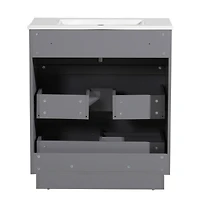 Streamdale Modern 30" Bathroom Vanity Set with Ceramic Sink and Storage