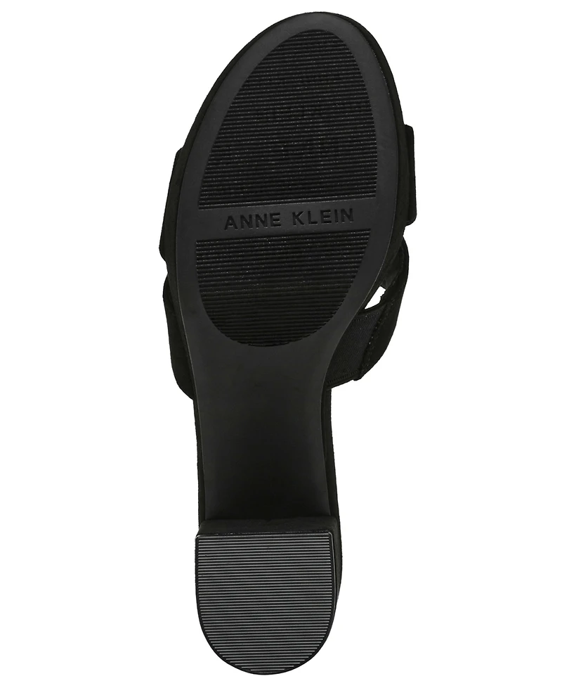 Anne Klein Women's Palmer Slip On Block Heel Dress Sandals