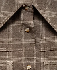 Mango Women's Pockets Detail Check Overshirt