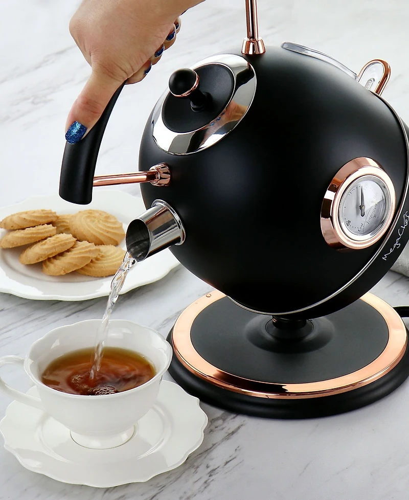 MegaChef 1.8 Quart Half Circle Electric Kettle with Thermostat