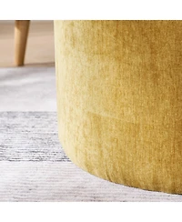 Streamdale Chenille Storage Ottoman with Stool and Desktop