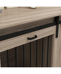 Streamdale Furniture Dog Crate Furniture with Removable Divider for 2 Small Dogs or 1 Large Dog, 71" Modern Dog Kennel Furniture End Table with Storag