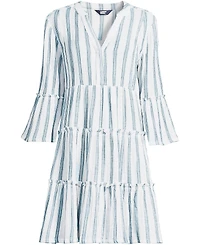 Lands' End Women's Gauze Tiered Dress