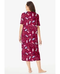 Dreams & Co. Women's Long Print Sleepshirt