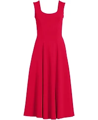 Lands' End Women's Starfish Midi Fit and Flare Dress