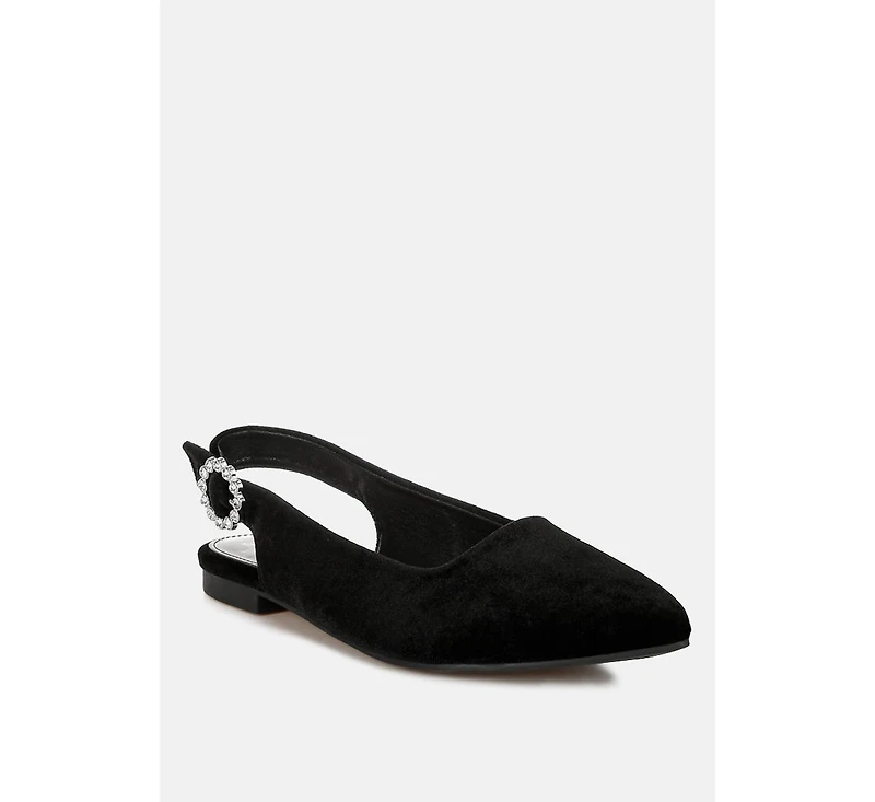 Dolan Velvet Slingback Flat Womens Sandals Women