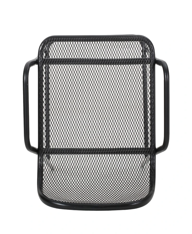 Streamdale Modern Matte Black Iron Barstools With Mesh Seating (Set Of 2)