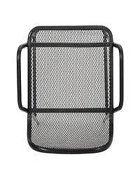 Streamdale Modern Matte Black Iron Barstools With Mesh Seating (Set Of 2)