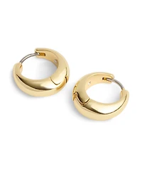 Coach Signature Hallmark Tubular Huggies Earrings