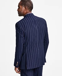 Tayion Collection Men's Pinstriped Double-Breasted Suit Jacket