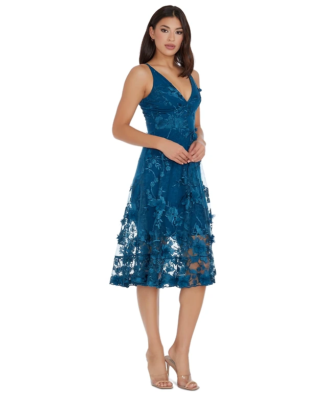 chinese dress ladies Aubrey Appliqué Shirt Midi Dress
