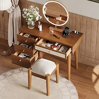 Streamdale Retro Bohemian Vanity Set with Charging and Usb