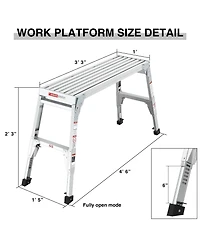 Streamdale Aluminum Work Bench Telescopic, Adjustable Height, Portable