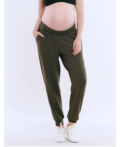 Motherhood Maternity Maternity Under the Belly Side Pockets Scuba Jogger - Motherhood